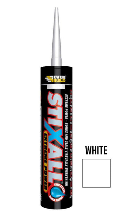 EVERBUILD STIXALL Grab Adhesive Sealant Glue MS Polymer Bond | 290 ml | White