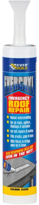 Everbuild Evercryl Emergency Roof Repair Cartridge, Transparent, 300 ml