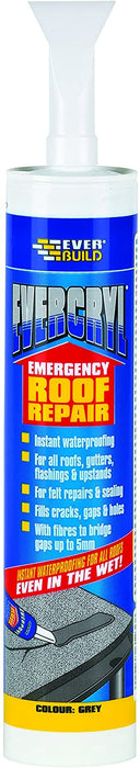 Everbuild Evercryl Emergency Roof Repair Cartridge, Grey, 300 ml