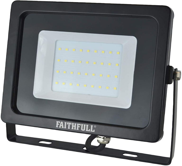 Faithfull FPPSLWM30 LED Wall Floodlight, 240 V, Black