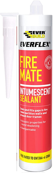 Everbuild Everflex Fire Mate Intumescent Acrylic Sealant, Grey, 295 ml