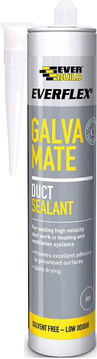 Everbuild Everflex Galva Mate Duct Sealant, Grey, 295 ml