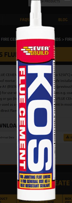 Everbuild KOS Black Fire Cement Cartridge