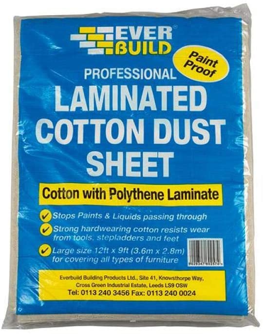 Everbuild LAMDUST Laminated Cotton Dust Sheet (12 x 9)