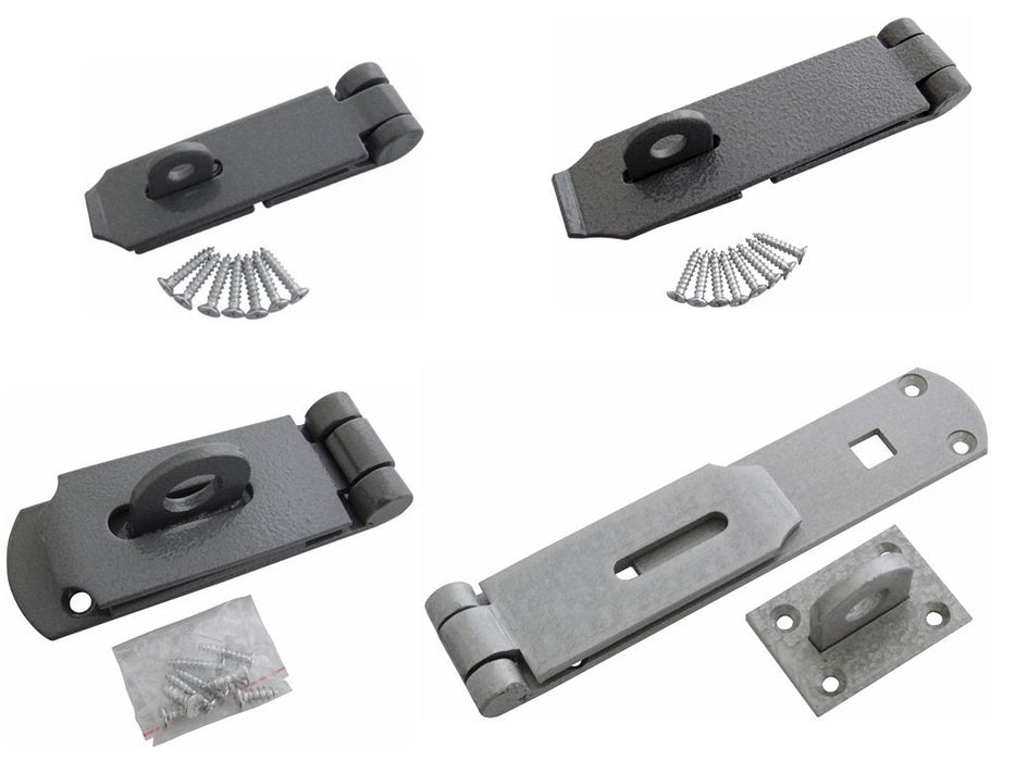 3.5 - 14 Inch Heavy Duty Hasp and Staple for Door and Security Locks