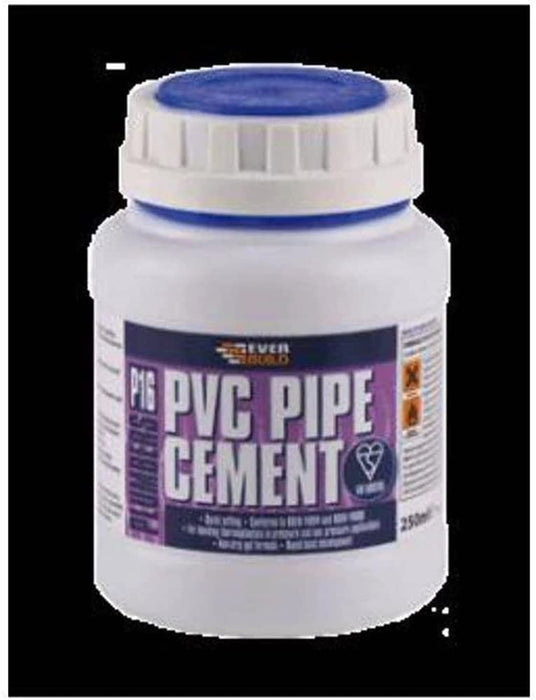 Everbuild Plumbing EVBP16PIPE P16 Plumbers PVC Pipe Cement, 250 ml