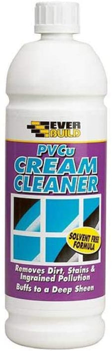 Everbuild PVCC1 PVCU Cream Cleaner 1L - PVC Window / Door Frame Cleaner
