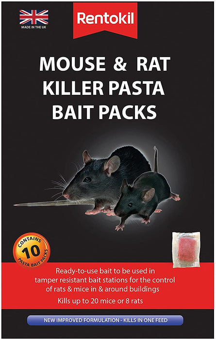 Rentokil Mouse and Rat Killer Pasta Bait Packs