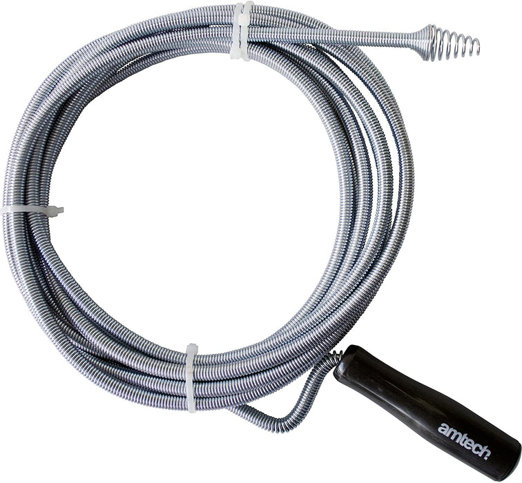 DRAIN CLEANER Long Flexible Metal Spring Wire Auger Waste Pipe Sink Unblocker