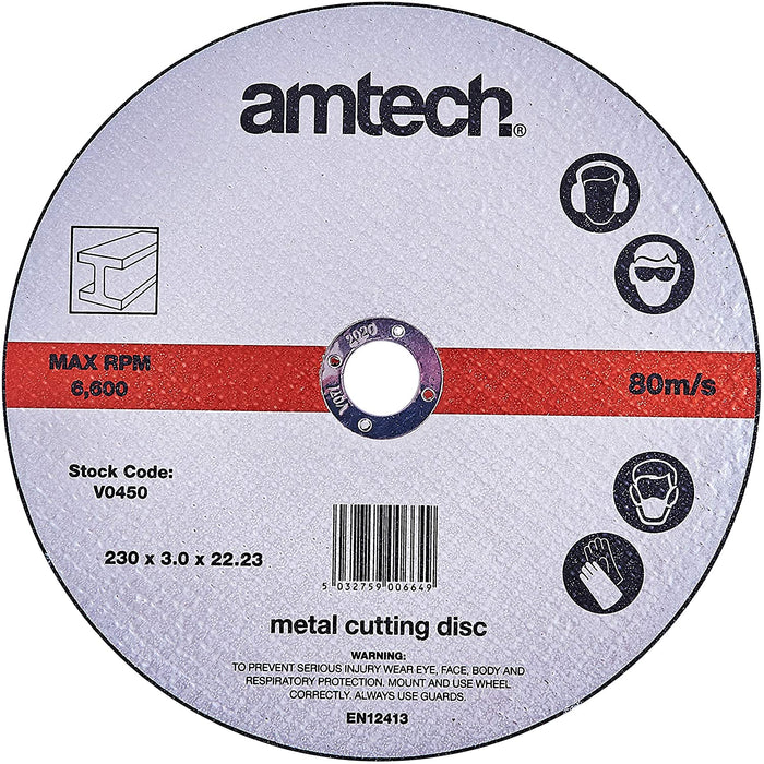 Amtech V0450 Metal Cutting Disc, 230 mm