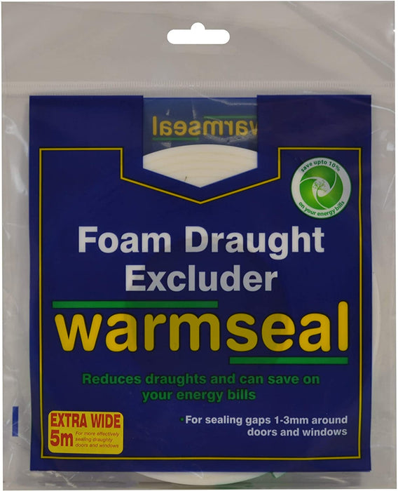 WARMSEAL PVC Foam Draught Excluder for Windows & Doors Energy Saving Insulation