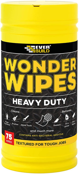 Everbuild Wonder Wipes Textured Heavy Duty Cleaning Wipes, 75 Wipes