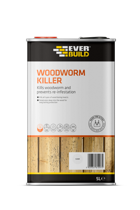 Everbuild EVBLJWORM05 - 5 Litre - Woodworm Killer